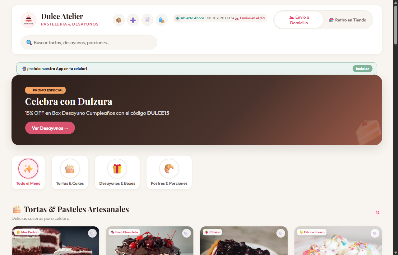 Pastelería Dulce Atelier App